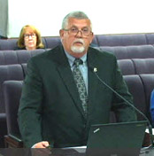 Rick Davis, Madison County Commissioner, addresses the committee.