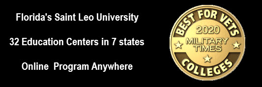 Florida's St. Leo University - 32 Education Centers in 7 states. Online program anywhere and an emblem of the Military Times