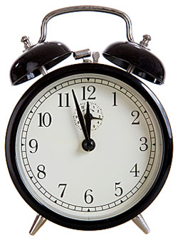 Alarm Clock: 5 minutes to midnight