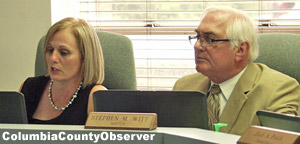 City Clerk Audrey Sikes and Mayor Steve Witt