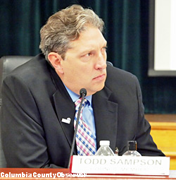Lake City Councilman Todd Sampson listens to Councilman Green.