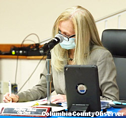 City Clerk Audrey Sikes during the December 7 City Council meeting