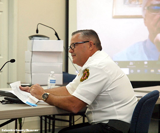 Lake City Fire Chief Randall Burnham during contract negotiations