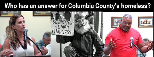 Columbia County Homeless: photos of Jennifer Anchors, homeless person, Ron Williams, Jr.