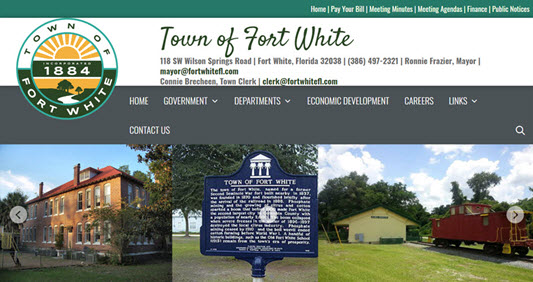 Town of Fort White website home page