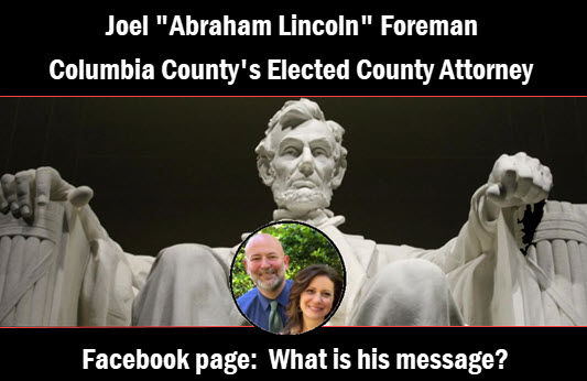 Joel Foreman's Facebook page_his picture superimposed of the Lincoln Memorial