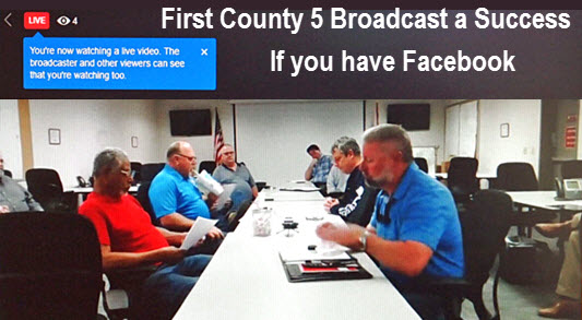 Columbia County's first broadcast meeting