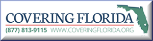 Covering Florida logo with phone number (877-813-9115) and linked to Covering Florida website.