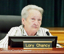 Board member Lory Chancy