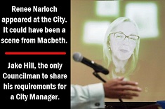 Renee Narloch appears at the City Council