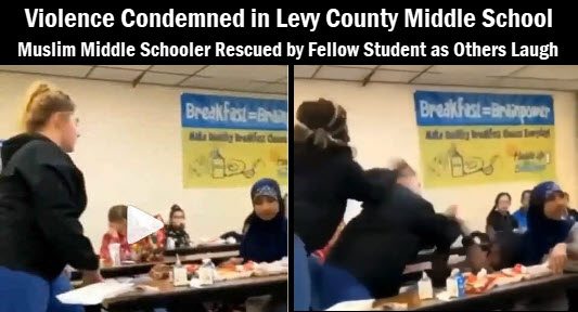 Middle school student attacks muslim student as administrators look on