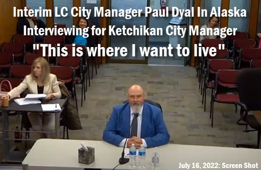 Lake City City Manager Paul Dyal being interview for the City Manager position in Ketchikan, Alaska