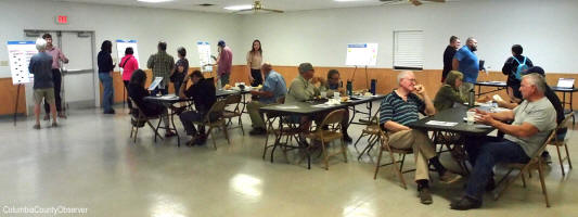 The Fort White Community Center had its tables filled for the FSU-FDOT planning meeting
