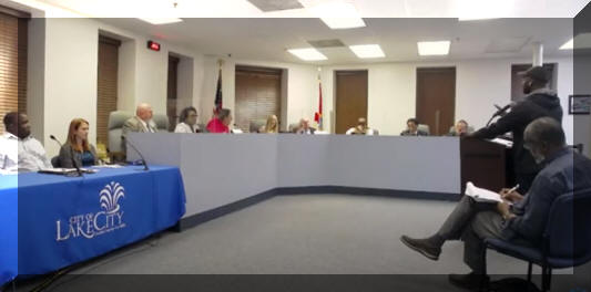 Sylvester Warren addresses the City Council