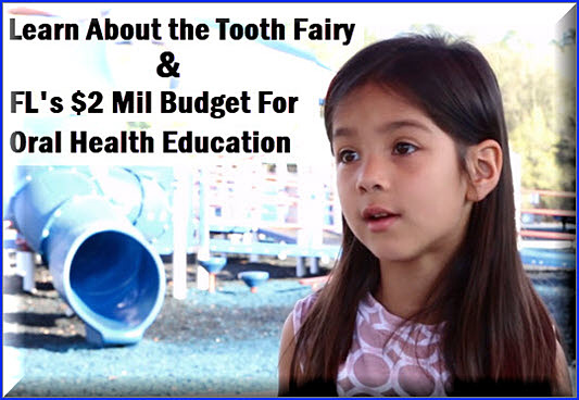 Photo: Little girl with headline: Learn about the tooth fairy