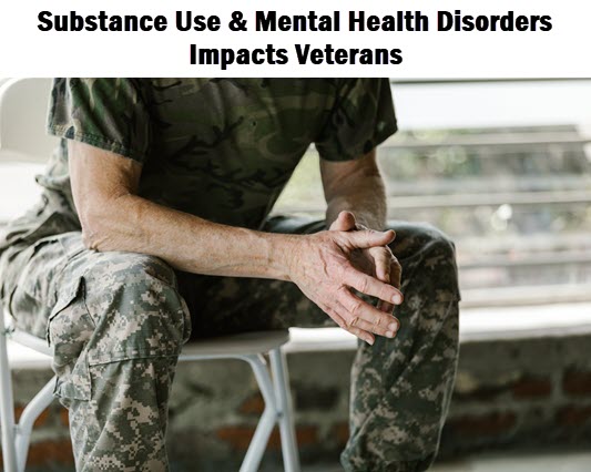 Veteran with headline: Substance Use * Mental Health Disorders Impacts Veterans