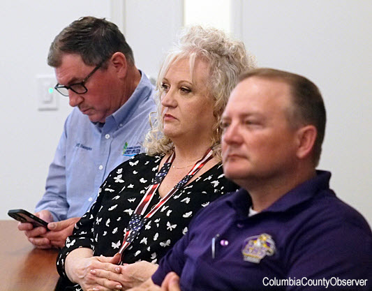 Three of Columbia County's Constitutional Officers (l to r): Property Appraiser Jeff Hampton, Supervisor of Elections Tomi Brown, Tax Collector Kyle Keen