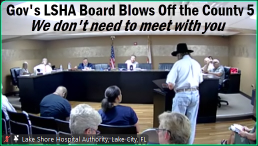 Gov's. Lake Shore Hospital Authority Board listens to public comments on Monday evening.