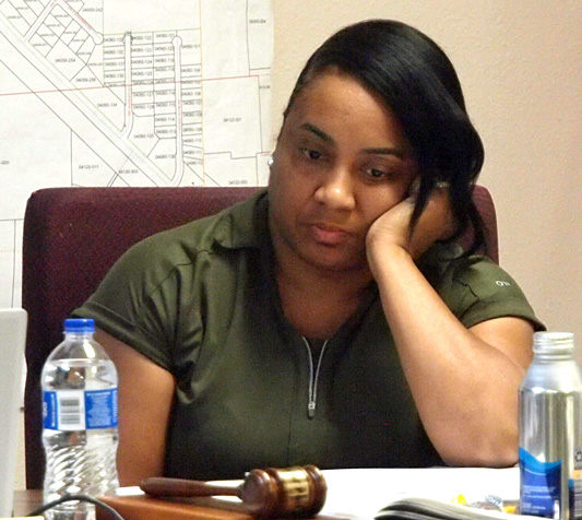 Councilwoman Monica Merricks during the budget approval meeting on Sept. 29.