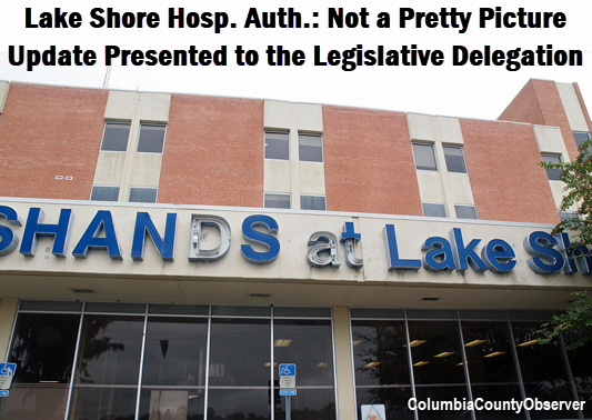 Shands at Lake Shore hospital with broken sign