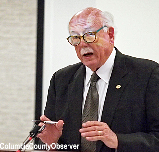 Chris Doolin makes a point about school vouchers.