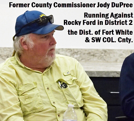 Jody DuPree with headline: Jody DuPree, Former County Commissioner, Running Againt Rocky Ford In District 2