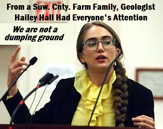 Photo: Hailey Hall: Geologist Hailey Hall had everyones attention...