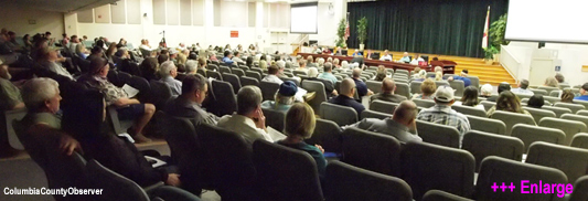 Folk came from surrounding counties to participate in what became a town hall.