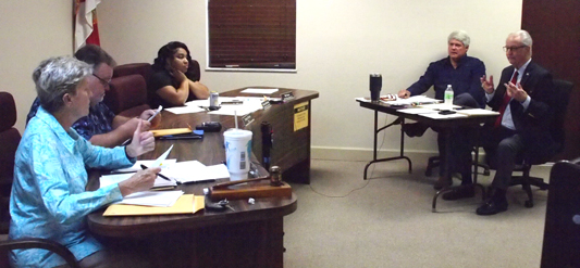 Town Attorney Leonard Ireland opines to the Council
