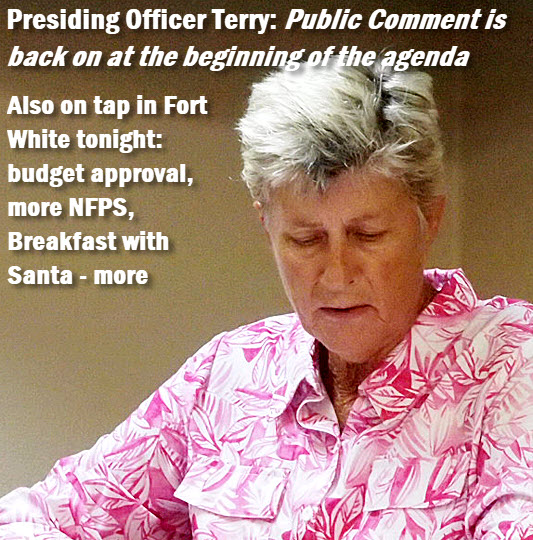 Kathryn Terry  with: public comment is back on the agenda