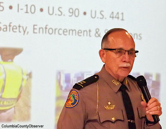Capt. Burroughs addressed the elected officials, telling them they can make a difference.